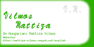 vilmos mattiza business card